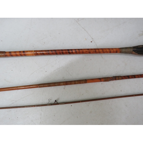 761 - Three piece vintage fishing rod.