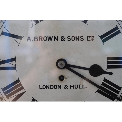 935 - Wall Clock by A. Brown & Sons. Non runner for spares/repairs