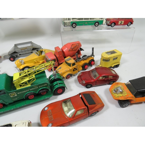 968 - Good Selection of Old Playworn die cast metal vehichles by Corgi, Matchbox & Dinky. James Bond 2000G... 