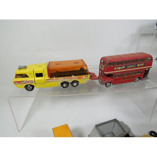 968 - Good Selection of Old Playworn die cast metal vehichles by Corgi, Matchbox & Dinky. James Bond 2000G... 