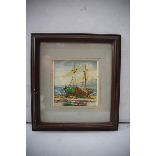 884 - Two Framed Oil on Boards.   See photos.