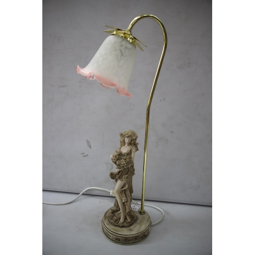 893 - Figural Table lamp,  approx 23 inches tall. See photos.