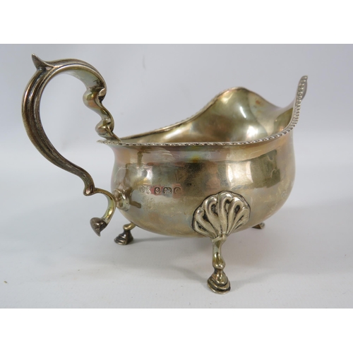 783 - Birmingham 1927 sterling silver sauce boat, 170 grams