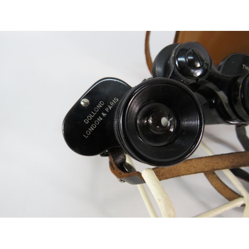 803 - Dollond London The Century 8x30 Binoculars with leather case.