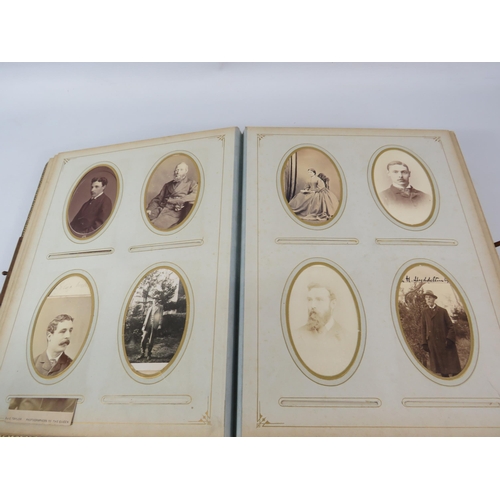 805 - Victorian photo album and photos within.