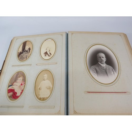 805 - Victorian photo album and photos within.