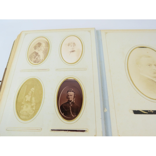 805 - Victorian photo album and photos within.