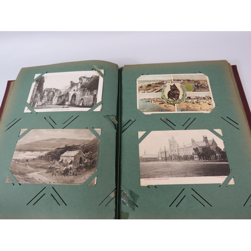 806 - Vintage postcard album with 180+ vintage postcards.