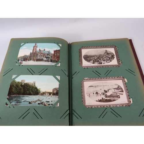 806 - Vintage postcard album with 180+ vintage postcards.