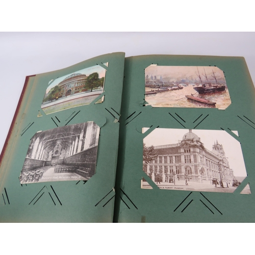 806 - Vintage postcard album with 180+ vintage postcards.