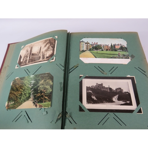 806 - Vintage postcard album with 180+ vintage postcards.