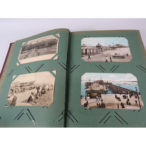 806 - Vintage postcard album with 180+ vintage postcards.