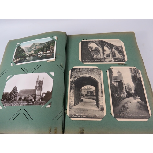 806 - Vintage postcard album with 180+ vintage postcards.