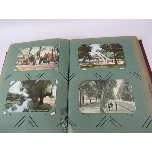 806 - Vintage postcard album with 180+ vintage postcards.