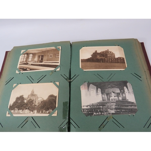 806 - Vintage postcard album with 180+ vintage postcards.