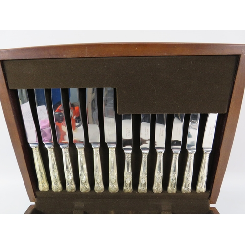 809 - Ashberry 44 piece cutlery set in the kings pattern,