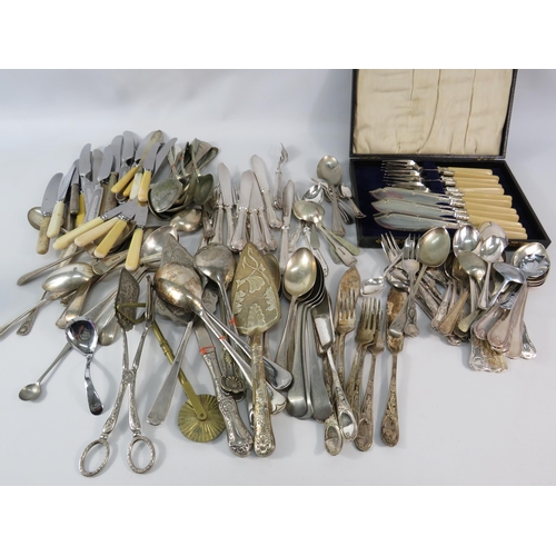 831 - Very large selection of various vintage silverplated cutlery.