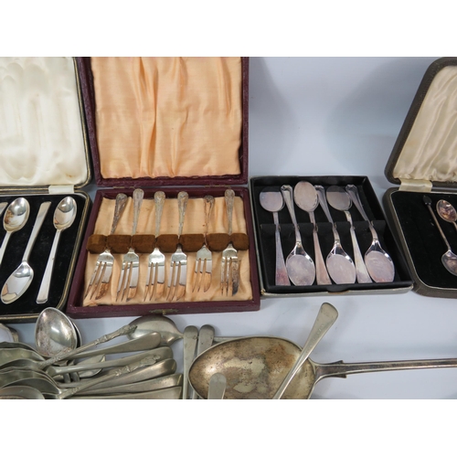 832 - Very large selection of various vintage silverplated cutlery.