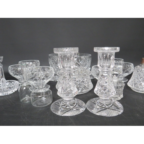 854 - Large selection of crystal glass, wedgwood etc.