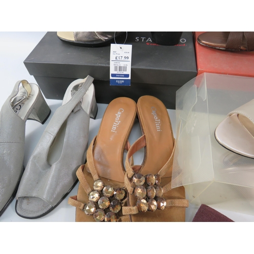 858 - Selection of ladies designer shoes, size 5 1/2 to 8 1/2. very light use.