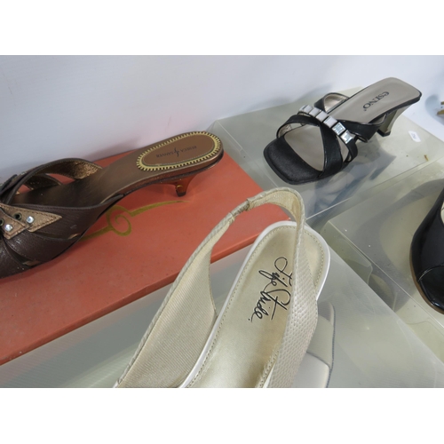 858 - Selection of ladies designer shoes, size 5 1/2 to 8 1/2. very light use.