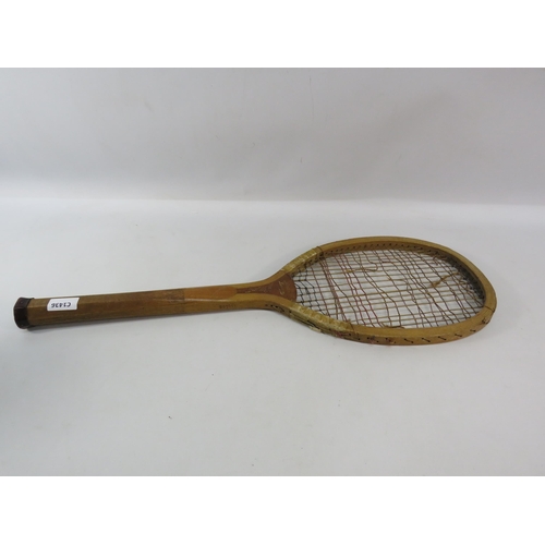 865 - Mortons London Royal vintage tennis racket. 13 1/4oz.