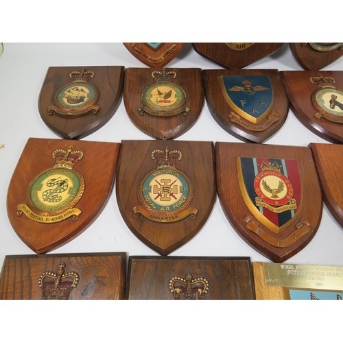 969 - Seventeen Vintage RAF Squadron Plaques.  See photos.