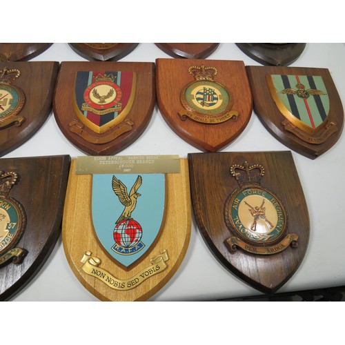 969 - Seventeen Vintage RAF Squadron Plaques.  See photos.