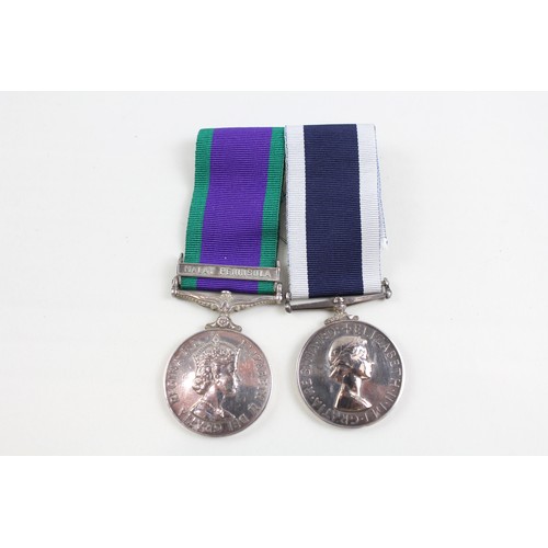 219 - ERII Mounted Royal Navy Medal Pair CSM & Long Service P.H Maxwell A/E A2RN Etc       377999