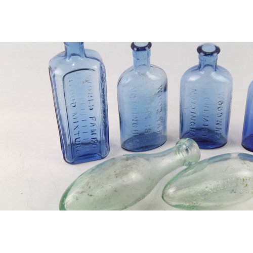 231 - 6 x Glass Vintage Bottles Inc Tun-bridge Wells Cod Bottles, Blue Glass Etc       700469