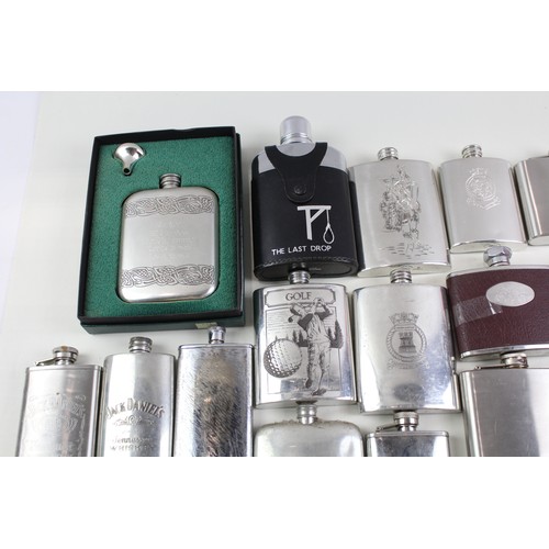 240 - Hip Flasks Assorted Inc Stainless Steel, Modern, Faux Leather Job Lot       638329