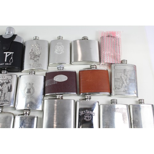 240 - Hip Flasks Assorted Inc Stainless Steel, Modern, Faux Leather Job Lot       638329