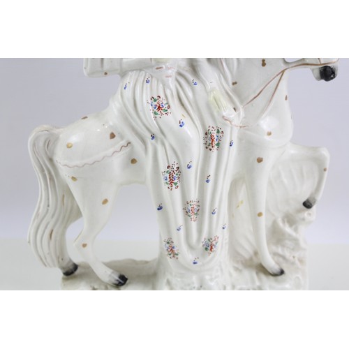 259 - Antique Staffordshire Flat Back Figurine Duchess On Horseback Victorian H - 36cm       441222