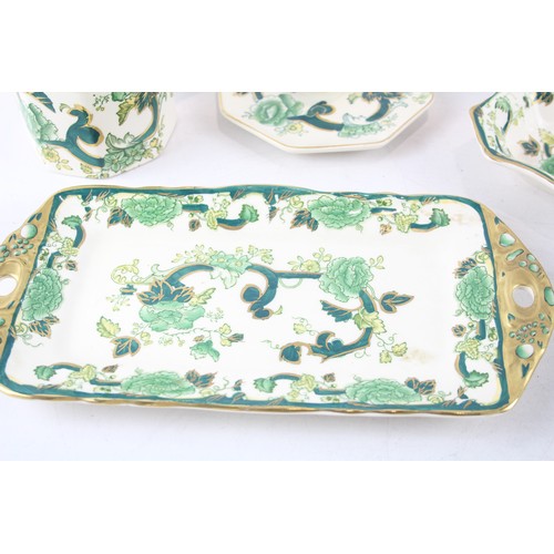 260 - Antique Masons Chartreuse Porcelain Green & Gilt Gold Tableware       574237