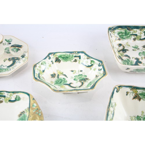 260 - Antique Masons Chartreuse Porcelain Green & Gilt Gold Tableware       574237