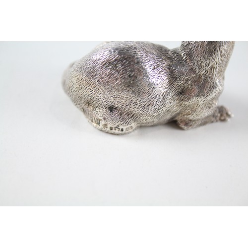 267 - Vintage Hallmarked .925 Sterling Silver Single Filled Otter Ornament (40g)       656869