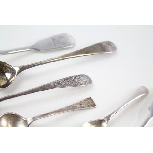 281 - 9 x Antique / Vintage .925 Sterling Silver Condiment Spoons Inc Georgian Etc 51g       656921