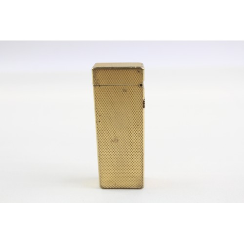 292 - Dunhill Rollagas Pocket Lighter, Vintage Gold Tone Wheatsheaf Texture Good Spark         551152