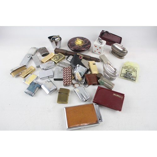 298 - Lighters Job Lot Inc Vintage Table / Desk - Zippo - Ronson - IMCO - Watch Etc         561306