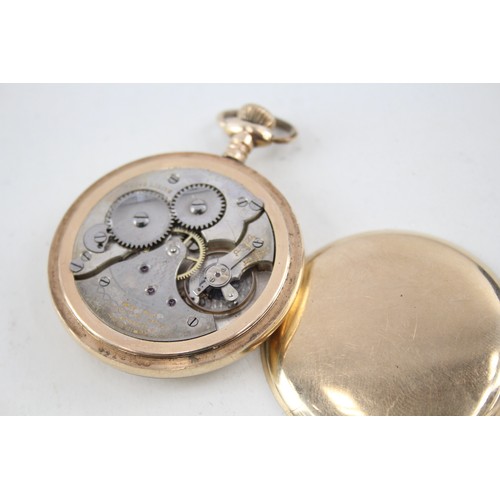 308 - Vintage Rolled Gold Smith Patterson Co Open Face Pocket Watch Hand-Wind Working       2225538