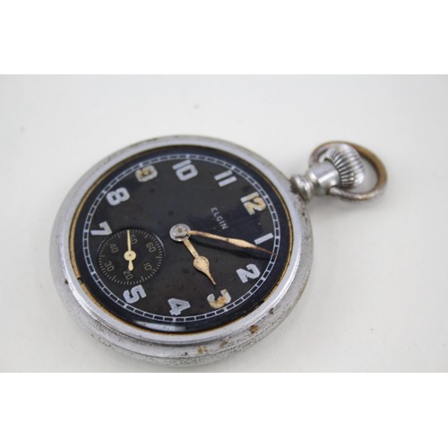 316 - Vintage Elgin GSTP British Military Issued Pocket Watch Hand-Wind Working        2230545