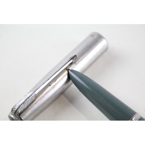 320 - Vintage Parker 51 Grey Fountain Pen WRITING         434021