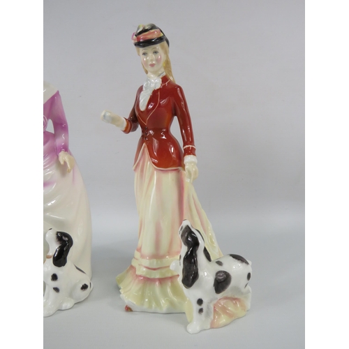 1 - Two Royal Doulton figurines with Dogs, Good Companion HN3608 & Sarah HN3384. 8.5