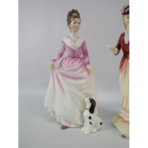 1 - Two Royal Doulton figurines with Dogs, Good Companion HN3608 & Sarah HN3384. 8.5