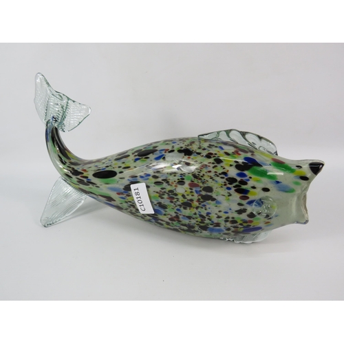 11 - Large murano style art glass fish, 13.5