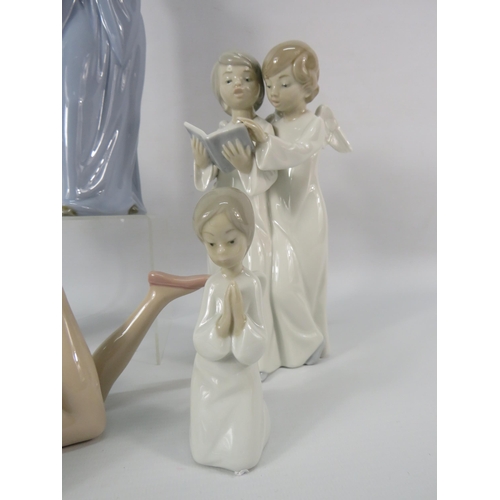 12 - Selection of Nao figurines, Angels, Ballet dancer etc.