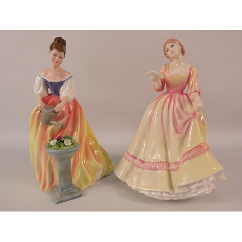 4 - Two Royal Doulton figurines Alexandra HN3286 & Yours Forever HN3354, the tallest measures 8.5