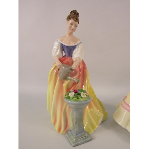 4 - Two Royal Doulton figurines Alexandra HN3286 & Yours Forever HN3354, the tallest measures 8.5