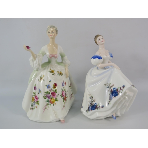 5 - Two Royal Doulton figurines Diane HN2468 & Beatrice HN3263, The tallest measures 8 1/4