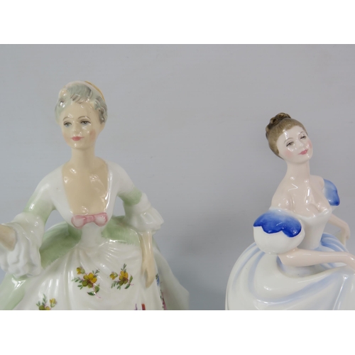 5 - Two Royal Doulton figurines Diane HN2468 & Beatrice HN3263, The tallest measures 8 1/4